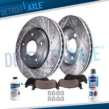 Front Drilled Brake Rotors Brake Pads Set For 2011 2012 2013 2014 Ford Mustang