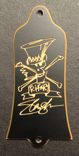 GUITAR TRUSS ROD COVER - Engraved GIBSON USA Guns N Roses AFD SLASH - BLACK GOLD