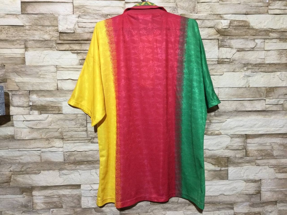 状態良好　mitre 94-95 カメルーン代表 ホームユニフォーム CAMEROON 1994 1995 Home Football Shirt Soccer Jersey Mitre Sz 46
