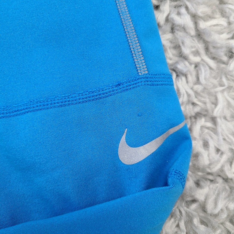 Nike Men's DriFit Running Long Sleeve 1/4 Zip Blue Pullover Size