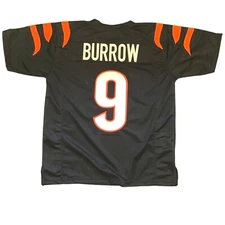 UNSIGNED Burrow CUSTOM Stitched Sewn Black Jersey - M to 3XL