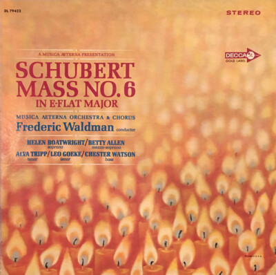 Schubert Mass No. 6 in E-flat Major Decca Records, Inc. Vinyl LP