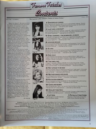 Femme Fatales 1992 CFQ Media, Many available, Pick yours. Excellent condition! - Picture 21 of 698