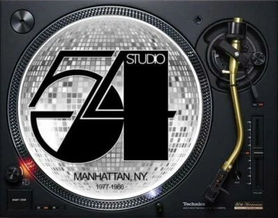 Studio 54 Mirrorball 12" SLIPMAT DJ TURNTABLES Slip Record Vinyl Matt New York