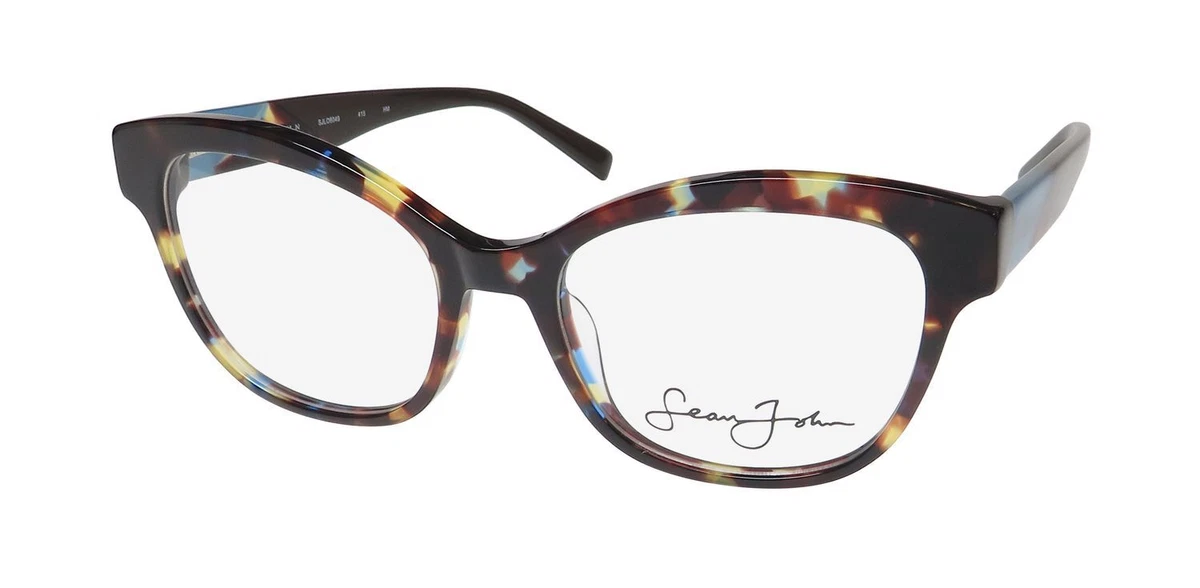 New SEAN JOHN SJLO 6048E 518 Brown & Purple Tortoise Eyeglasses 56/20/145 e1b12a35-e387-4959-8ba7-  main image 3