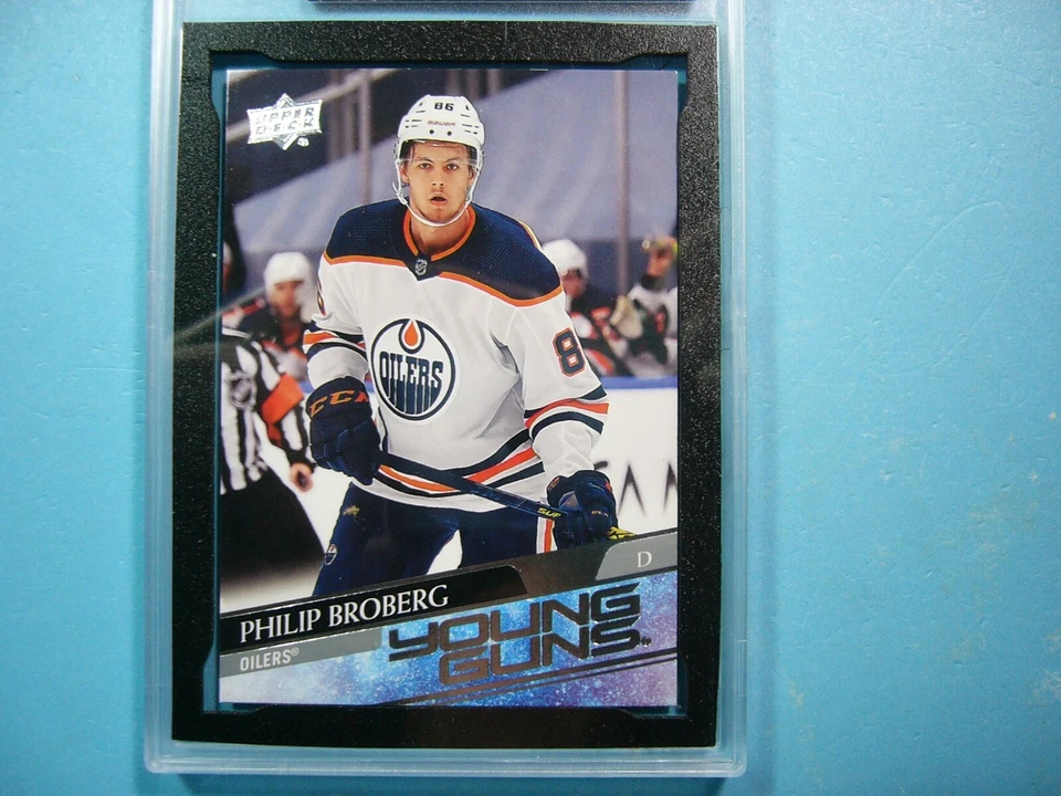 2020/21 UPPER DECK UD YOUNG GUNS HOCKEY CARD #204 PHILIP BROBERG ROOKIE KSA 10 - Image 3 of 4