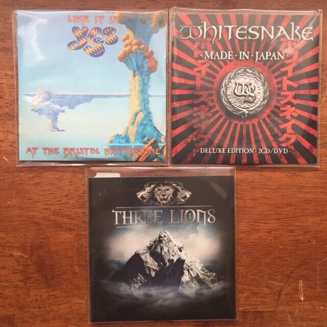 LOT of ROCK 5CDs/2DVDs/ YES / Whitesnake DVD is VG+/ Three Lions / Import