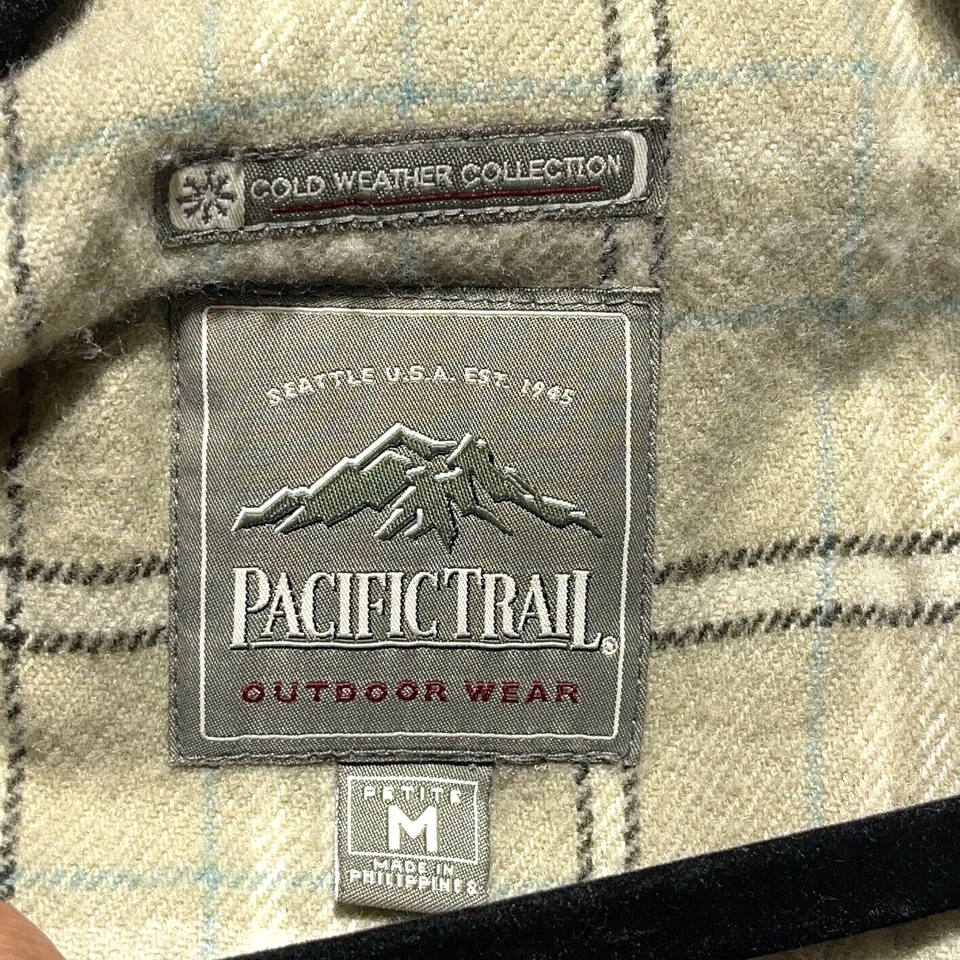 Chaqueta Pacific Trail Petite Mediana Beige Forrada Tareas Granero Abrigo de Trabajo Clima Frío Foto 4 de 4