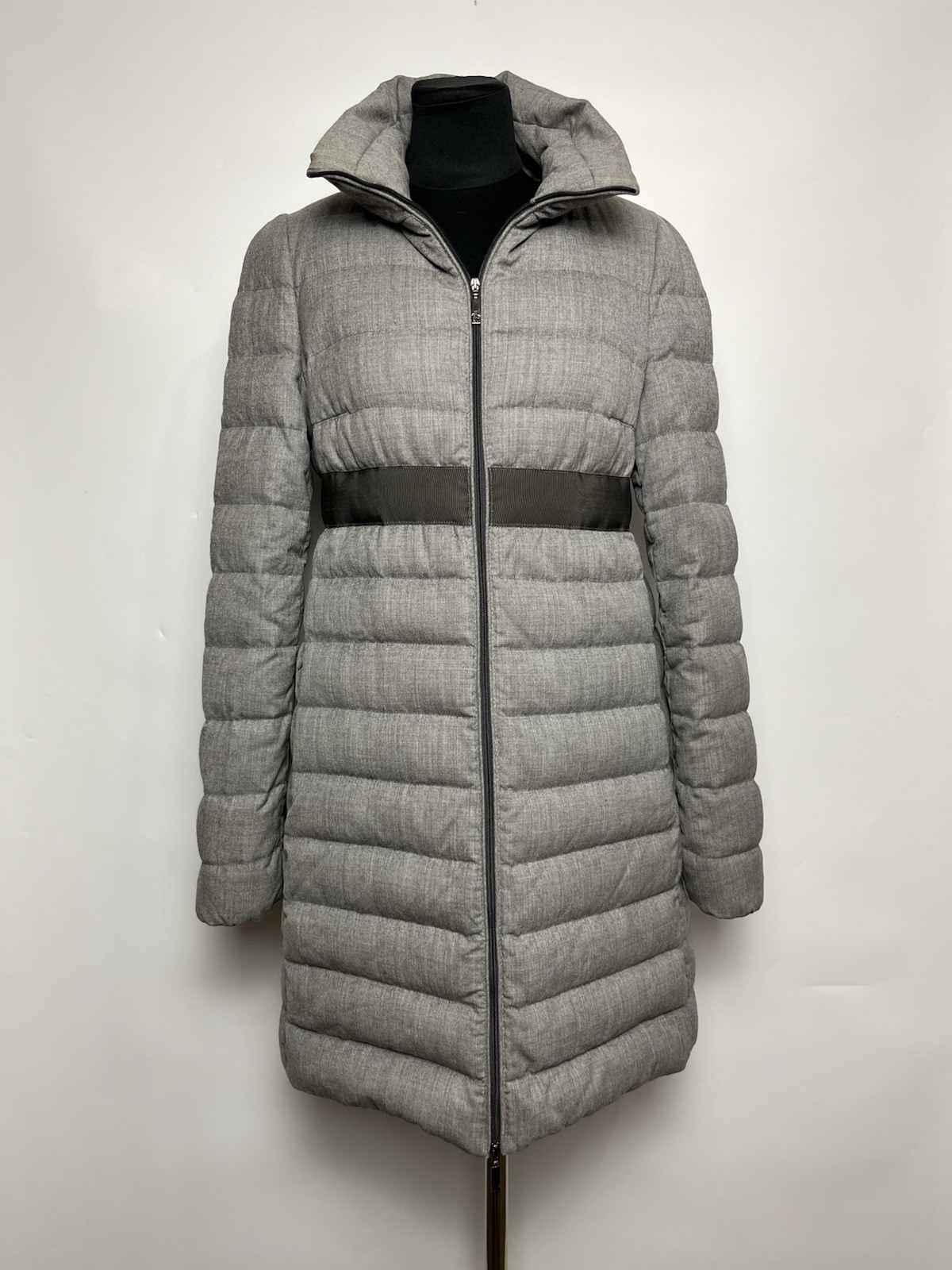 Moncler Sologne Womens Wool Puffer Coat Jacket Size 2