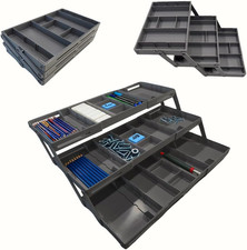 3 Tier Drawer Organizer, Multi Level Smart Drawer Organizer for Desk, Expandable