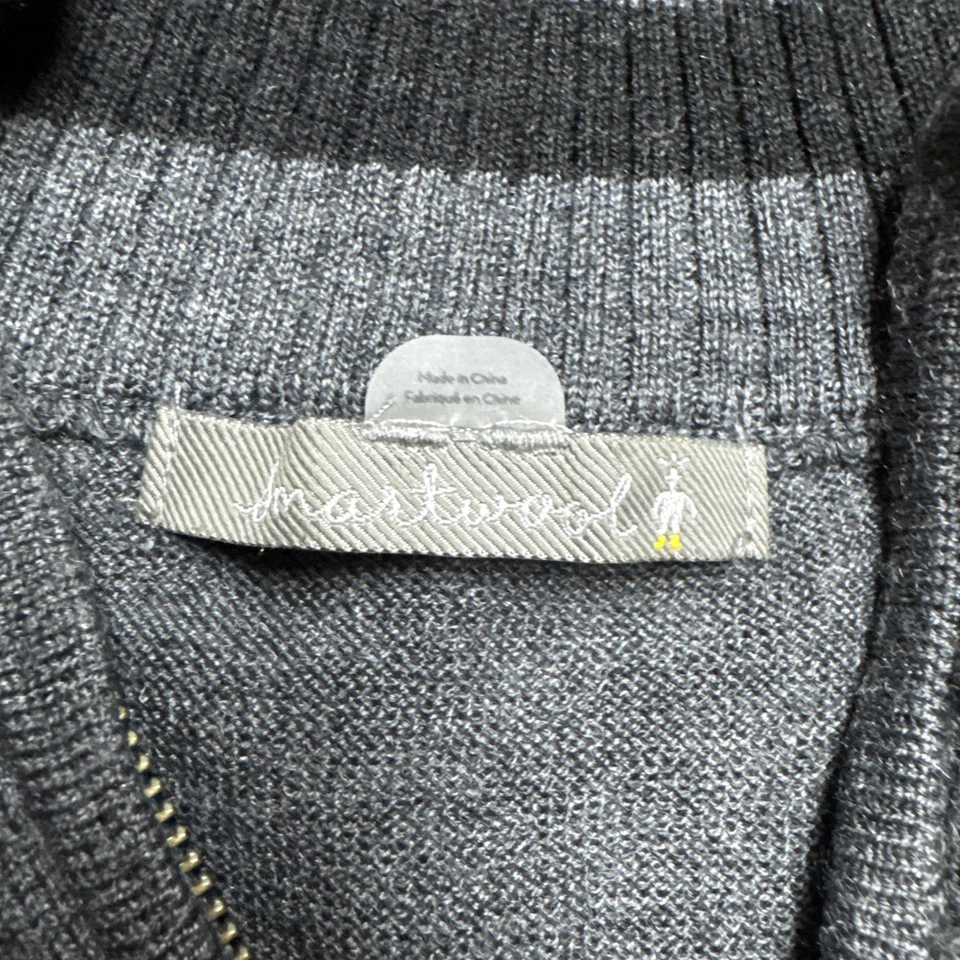 Suéter SmartWool 1/4 Cremallera Lana Merino Gris Para Hombre Talla Mediana Ligero Exterior Foto 4 de 4