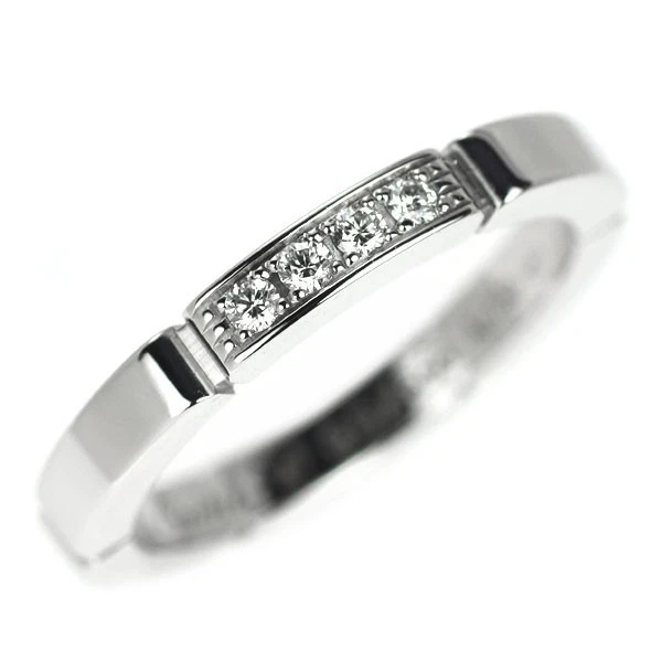 Cartier K18WG Diamond Ring Maillon Panthere No. 47 - Auth free shipping from Jap