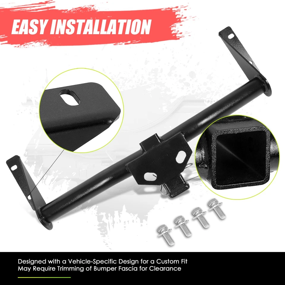 Class-3 Trailer Hitch Receiver Rear Bumper Towing Kit 2" for Jeep Liberty 02-07 - Image 3 of 4