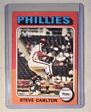 1975 Topps Steve Carlton Phillies HOF Vintage Baseball Card Strong Eye Appeal