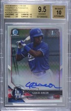 2018 Bowman Chrome Prospect Refractor Carlos Rincon BGS 9.5 GEM MINT Auto 0a2