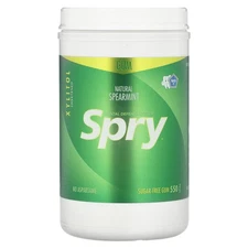 Spry, Chewing Gum, Natural Spearmint, Sugar Free, 550 Pieces