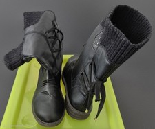 Damen Winter Stiefel Größe 42 Schwarz Leder