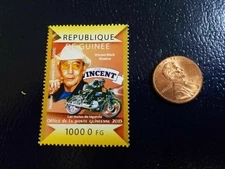 Hunter S. Thompson Vincent Black Shadow Republique De Guinee 2015 Stamp