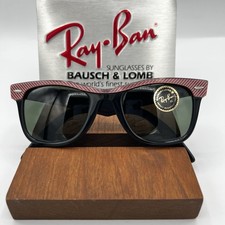 Vintage Ray Ban B L Lilac Ebony Wayfarer w0240 5022 Sunglasses NOS