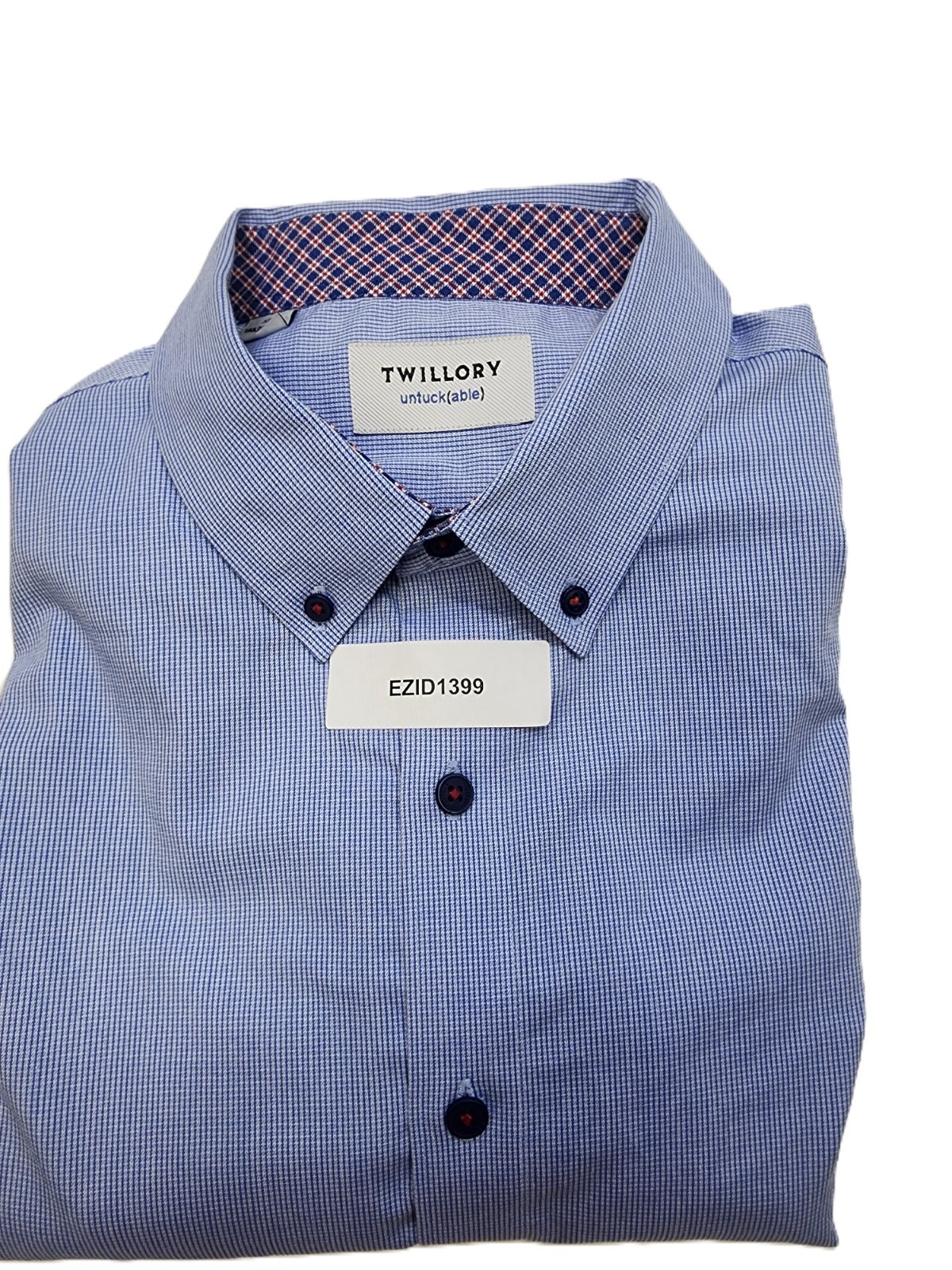 Twillory Untuckable Button Down Gingham Shirt Sol… - image 10