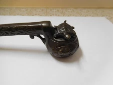 Yatate Turtle Arabesque Pattern Carving Bronze Writing Instrument from Japan