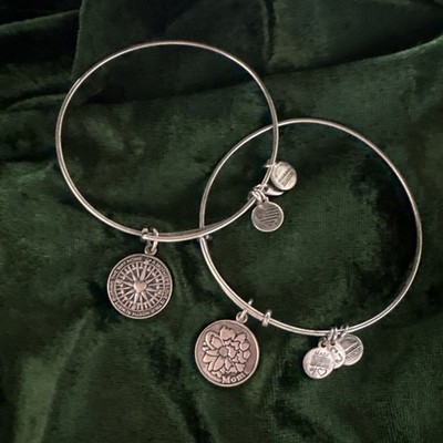 Alex and Ani Set If Two True Direction and Mom Peony Rafaelian Silver