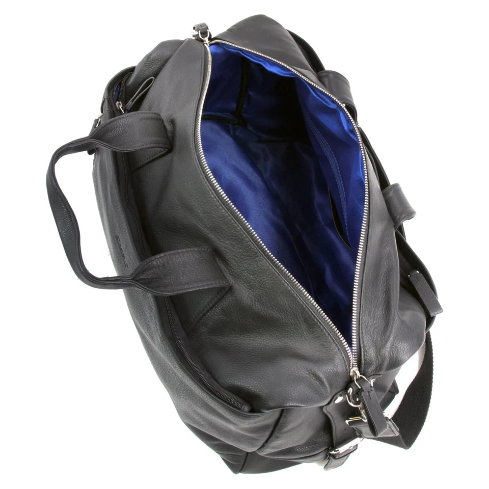 Alassio Weekender TORO Reisetasche Handgepäck Echt Leder schwarz 47033 - Bild 3 von 3