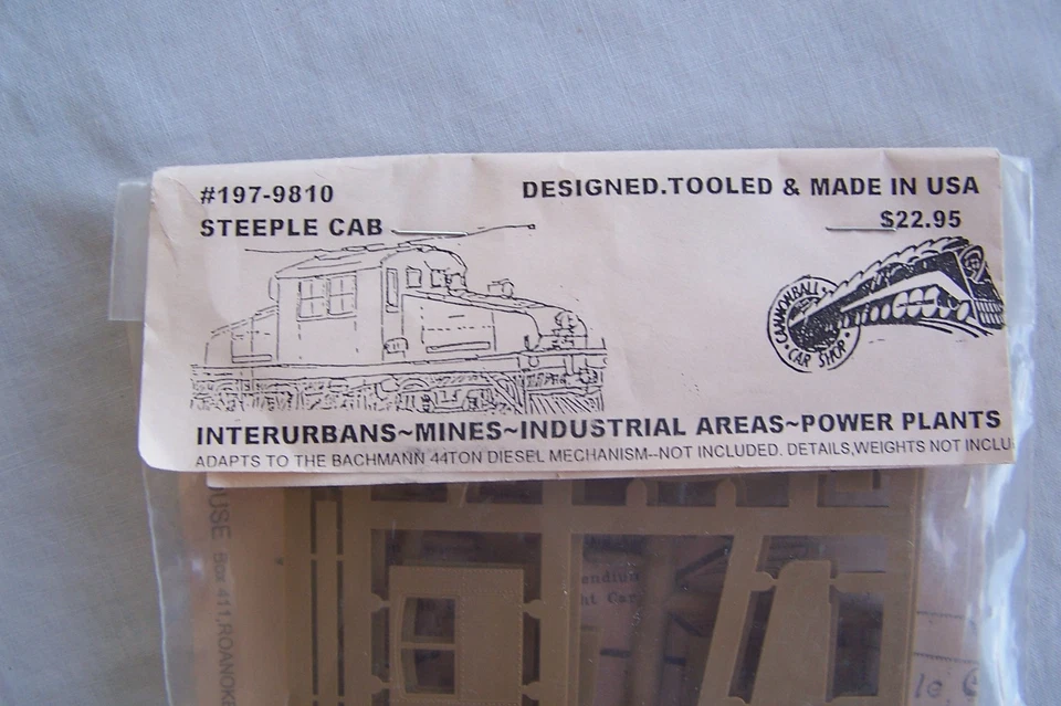 HO Scale Steeple Cab Body Shell Kit Cannonball Car Shop GE Electric Locomotive - Image 2 of 4