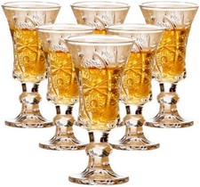 Set Of 6 Heavy Base 1.3oz Shot Glasses Dishwasher Safe For Home Bar Use