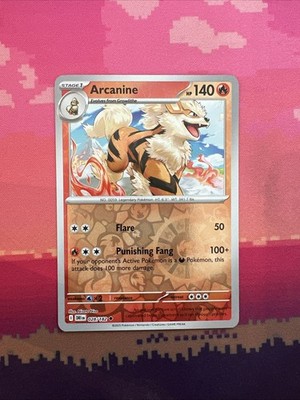 Pokemon Karte Arcanine Destined Rivals Reverse Holo Uncommon 028/182 Near Mint