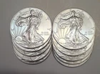 2012 American Silver Eagles (10 Total Coins) Brilliant Uncirculated