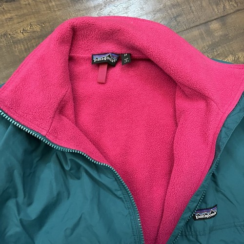 Patagonia Jacket Mens Medium Fleece Lined Bomber 90s Retro Teal Green Vintage - Picture 6 of 8