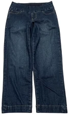 Jag Jeans Womens (4) Blue Classic Fit Pull On Cropped Stretch Elastic Waistband