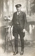 RARE! POST WW1 GERMAN FREIKORPS MEMBER PHOTO POSTCARD c1921