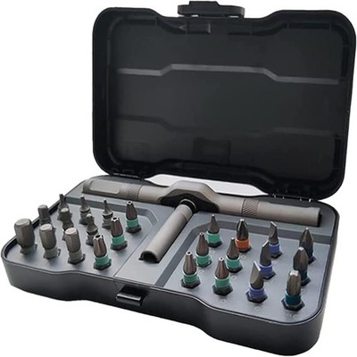 Ratchet Screwdriver Set 24 in 1 Precision Bit Black 