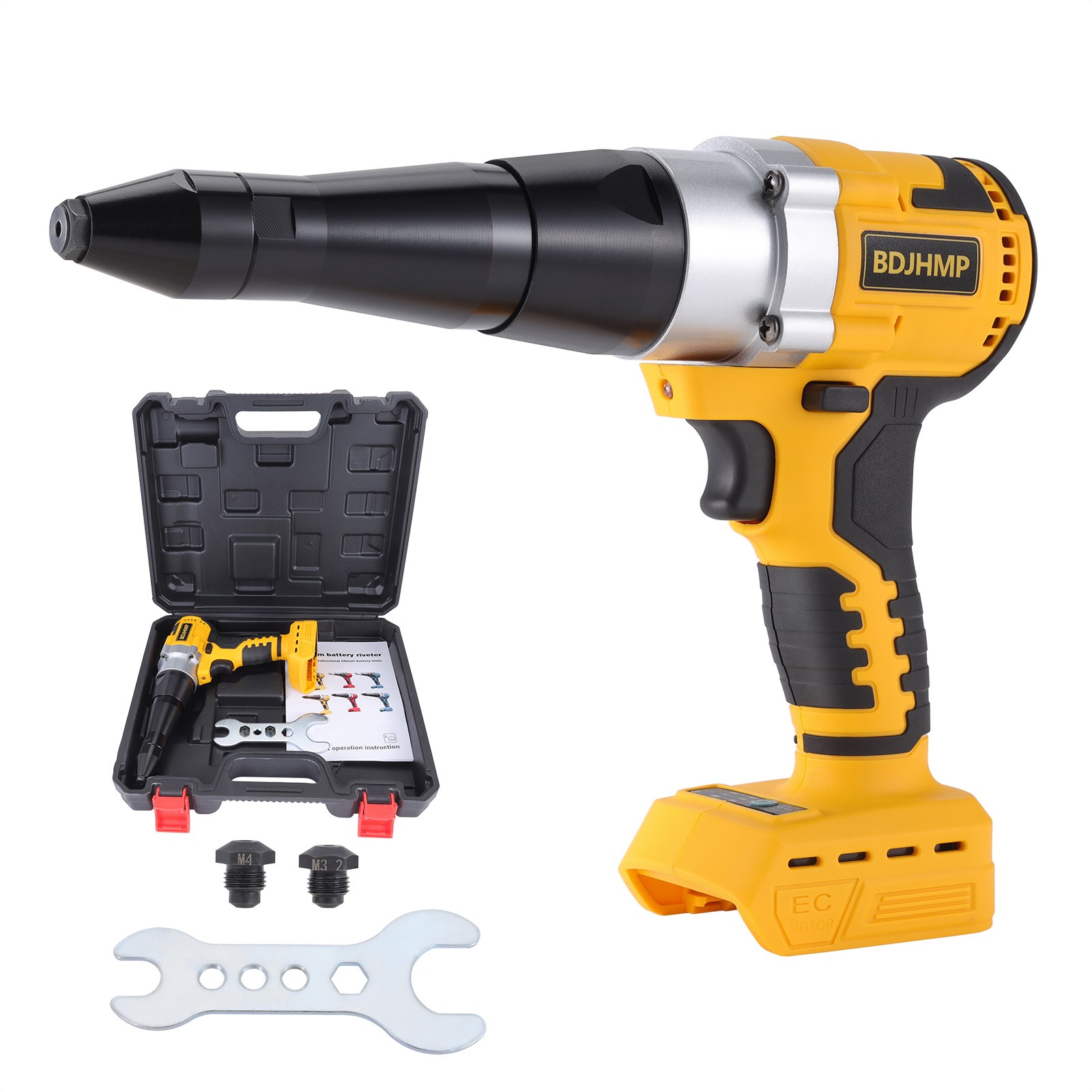 Brushless Cordless Rivet Gun Tool 1/8" 5/32" 3/16" For Dewalt 20V Battery