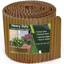 Corrugated Garden Edging,6"×40Ft Pre-Rusted Landscape Edging & Lawn Edging Bo...