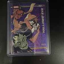 2026 Topps Chrome Marvel Comics Hallows’ Eve #122 Purple Shimmer Refractor /75