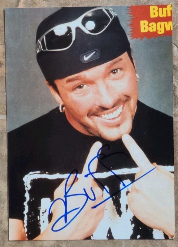 BUFF BAGWELL signed 5 X 7 photo WCW WWE WWF pro wrestling autograph