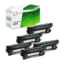 5PK TCT Premium 655A For HP CF450A CF451A CF453A LaserJet M652 Compatible Toner