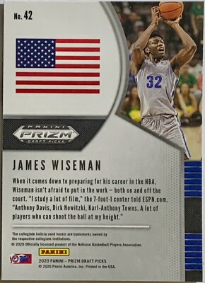 Investment Lot Of 5 2020-21 Panini Prizm Draft James Wiseman