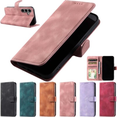 For Samsung S24 S23 S22 S21 S20 FE S10 Plus Wallet Flip Leather Phone Case Cover