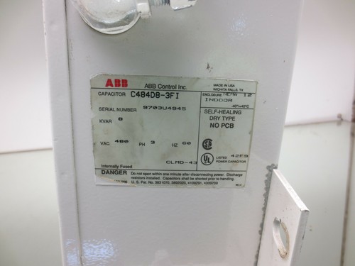 ABB C484D8-3FI, CONDENSADOR DE POTENCIA, 8 KVAR, 400V - Imagen 3 de 4
