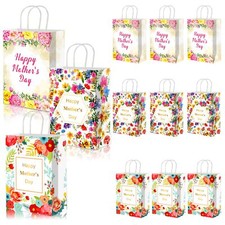 12PCS Mothers Day Gift Bag 8.3" Medium Happy Mother's Day Gift Bag with Handl...