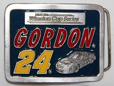 VINTAGE 1998 JEFF GORDON NASCAR WINSTON CUP SERIES BELT BUCKLE