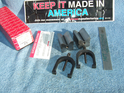 STARRETT No278 V-BLOCKS W/CLAMPS 3203 TOOLMAKER VINTAGE USa CLEAN TOOLS GRINDER