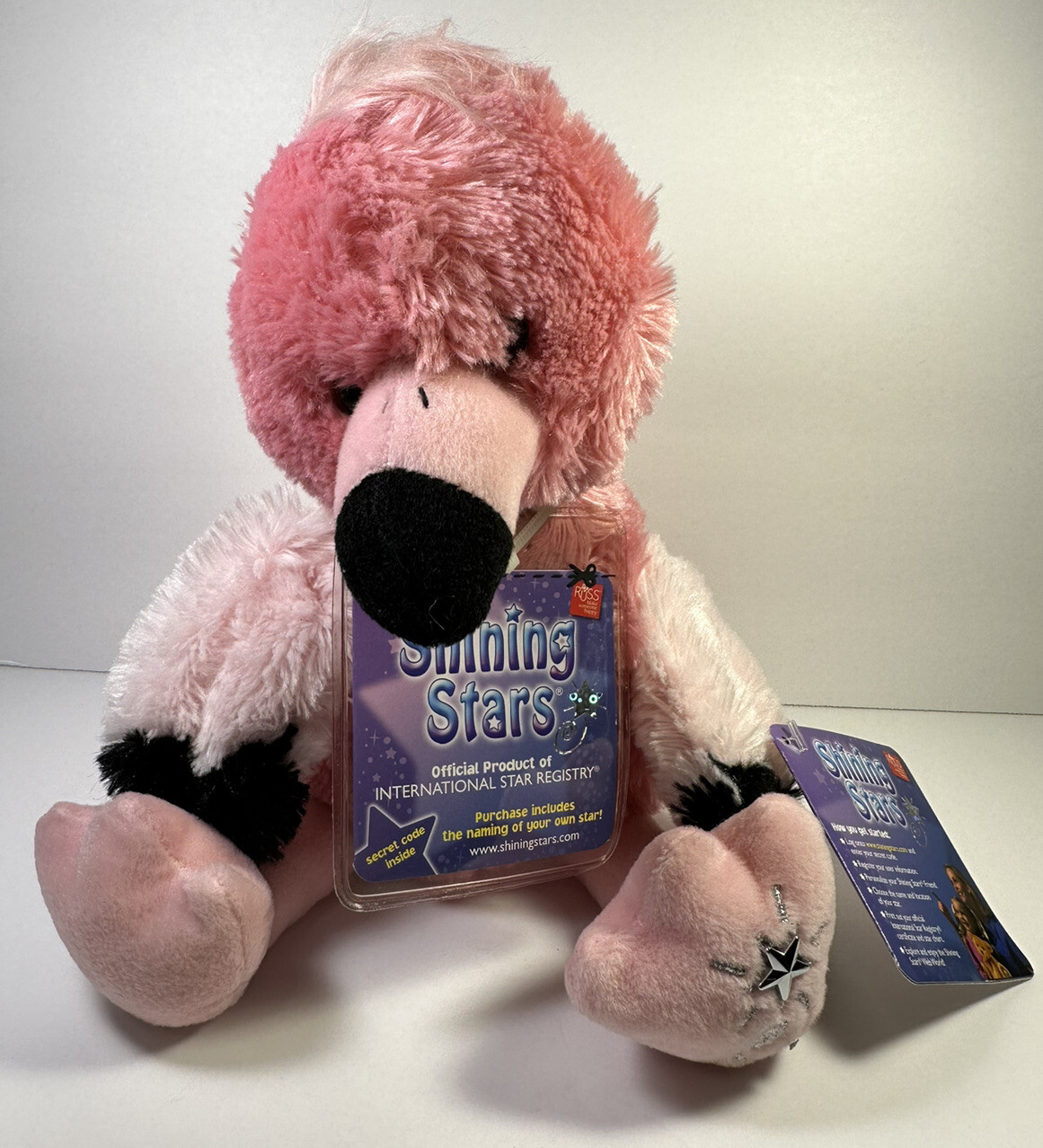 Russ Shining Stars Flamingo Plush Pink SEALED CODE Stuffed Toy RARE New 12"