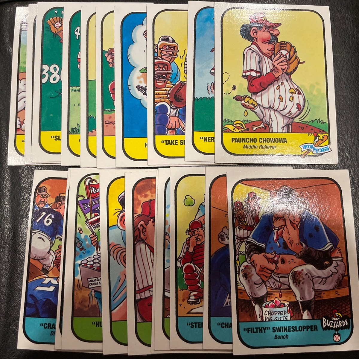 20x Confex Fun Stuff Baseball Differ. Card Lot Parody Woodpeckers