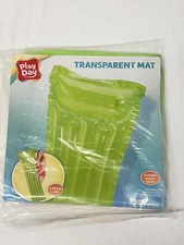 Play Day | Transparent Swimming Pool Mat Raft | Green | Inflatable | 5'6" New!!