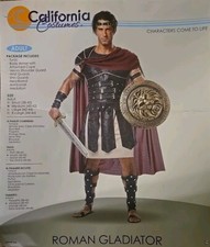 California Costume, Roman Gladiator Costume, Size: Adult, Men Medium 40-42